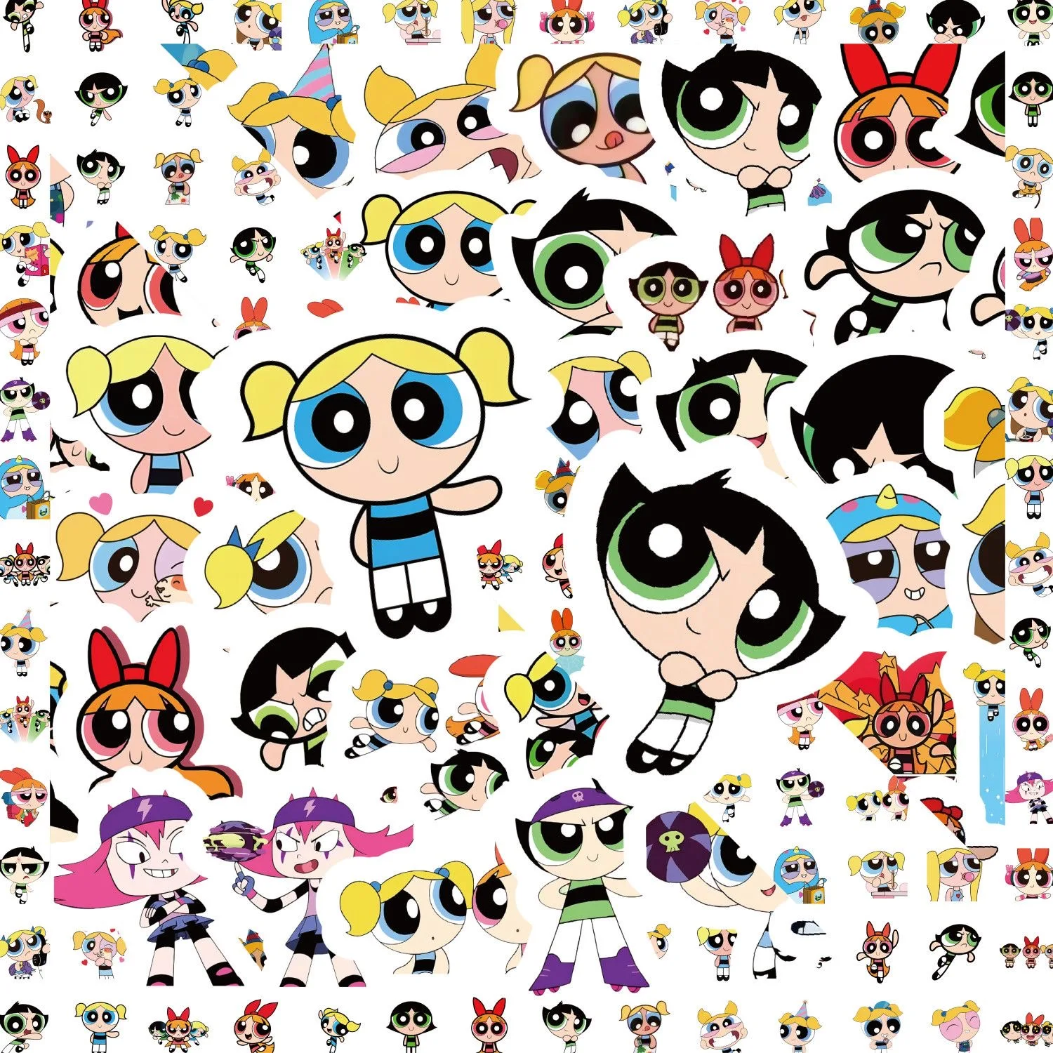 Kids Toys Bag - 100 Adesivi Powerpuff Girls, Decalcomanie in