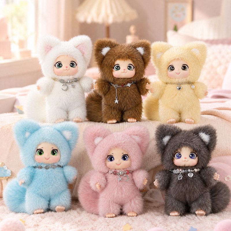 Kids Toys Bag - Nuovo Ciondolo Peluche Volpe Famiglia da