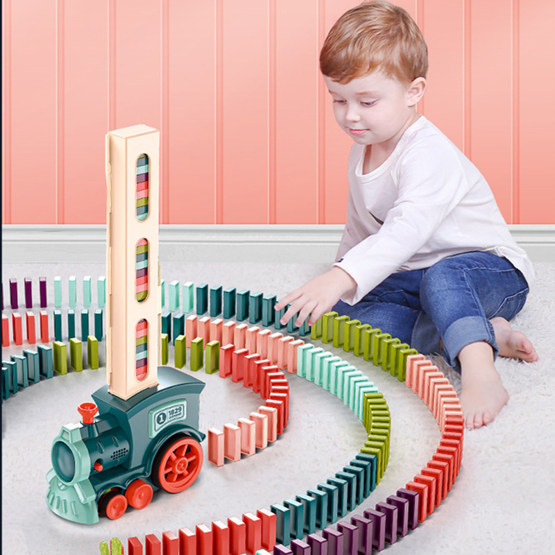 Kids Toys Electric Car - Bambini elettrico Domino treno auto Set