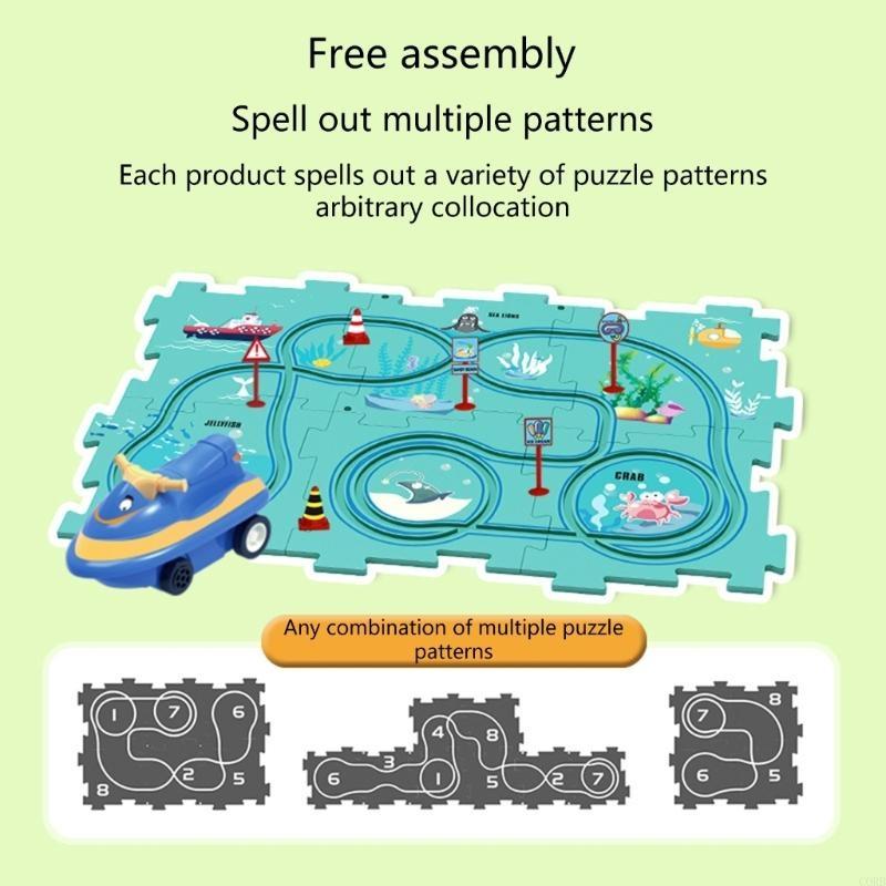 Kids Toys Electric Car - CORB Assemblaggio Auto da Pista Puzzle