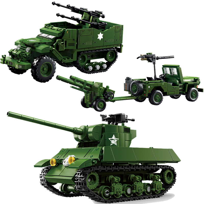 Kids Toys Jeep - Blocchi da Costruzione Serie Carri Armati