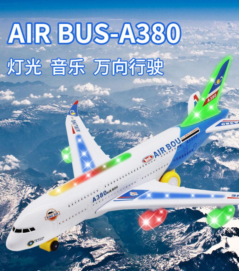 Kids Toys Electric Car - Modellino di Aereo A380 Grande ed