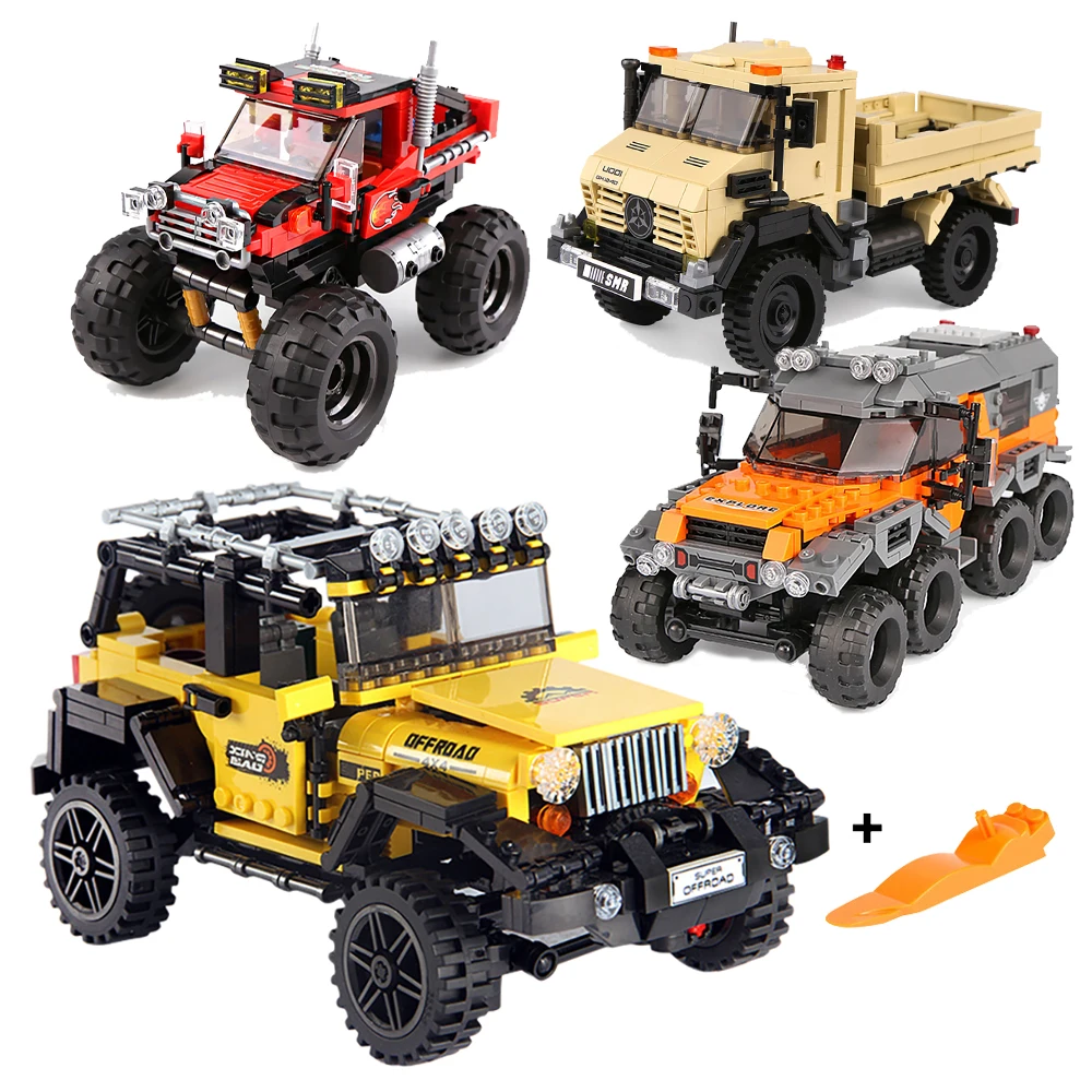 Kids Toys Jeep - Set di blocchi di costruzione per